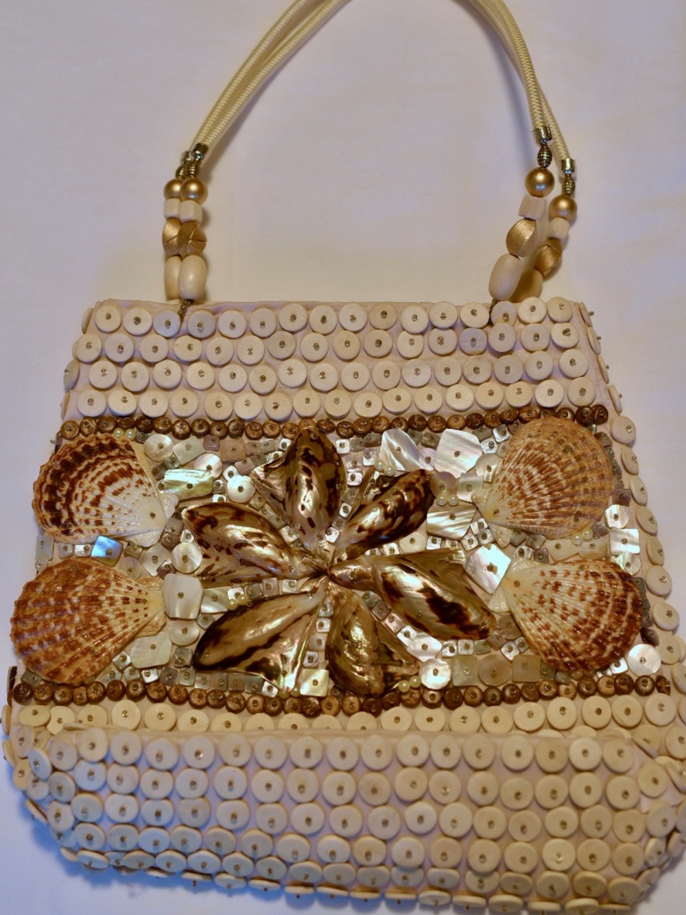 Vintage-Style Shell & Mother-of-Pearl Statement Handbag
